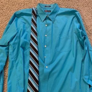 Chaps blue dress shirt. Shirt & Tie combo